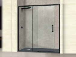 Przesuwane drzwi prysznicowe 95 do 98 cm ze staÅÄ szybÄ - NANTES 310 BLACK